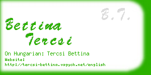 bettina tercsi business card